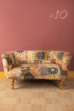 Embroidered Kantha Panelled Cocktail Sofa