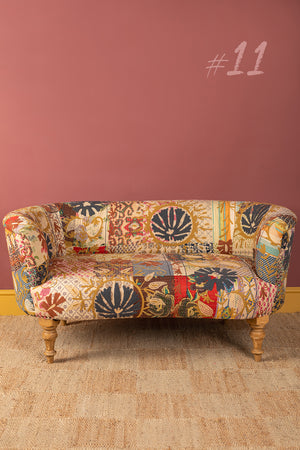 Embroidered Kantha Panelled Cocktail Sofa