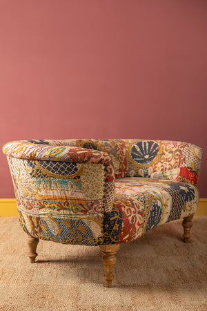 Embroidered Kantha Panelled Cocktail Sofa