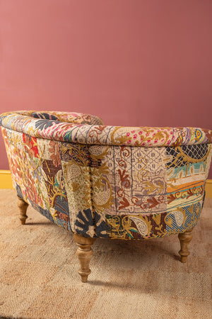 Embroidered Kantha Panelled Cocktail Sofa