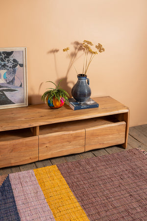 Doran Acacia Wood Natural Finish TV Cabinet