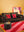 Black & Neon Velvet Embroidered Large Sofa