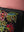 Black & Neon Velvet Embroidered Large Sofa