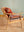 Wooden Sofa with Striped Velvet Cushions