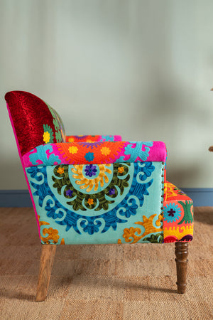 Surat Velvet Embroidered Sofa