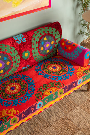 Surat Velvet Embroidered Sofa