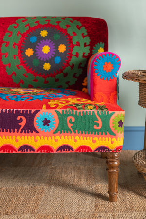 Surat Velvet Embroidered Sofa