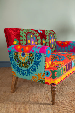 Surat Velvet Embroidered Sofa