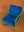 Lapis & Piquant Green Colourblock Velvet Chair