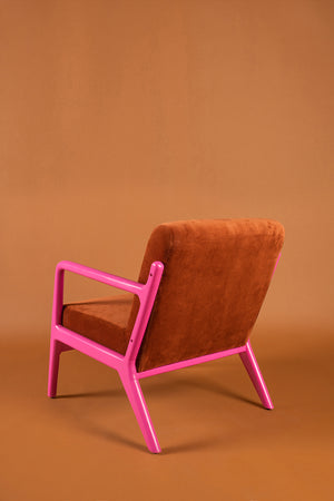 Cocoa & Azalea Colourblock Velvet Chair