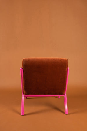 Cocoa & Azalea Colourblock Velvet Chair