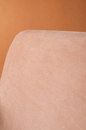 Coral Cloud & Primrose Colourblock Velvet Chair