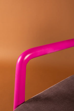 Purple Dove & Amaranth Colourblock Velvet Chair