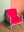 Pink Yarrow & Mist Blue Colourblock Velvet Chair