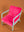 Pink Yarrow & Mist Blue Colourblock Velvet Chair