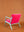 Pink Yarrow & Mist Blue Colourblock Velvet Chair
