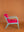 Pink Yarrow & Mist Blue Colourblock Velvet Chair