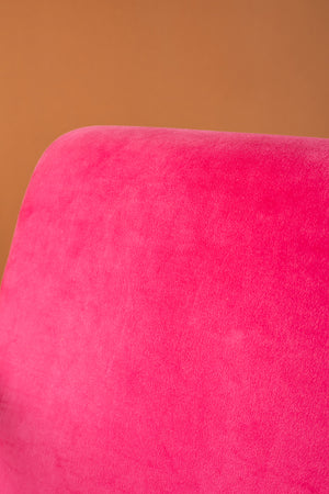 Pink Yarrow & Mist Blue Colourblock Velvet Chair