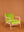 Green Oasis & Peach Colourblock Velvet Chair