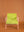 Green Oasis & Peach Colourblock Velvet Chair
