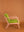 Green Oasis & Peach Colourblock Velvet Chair