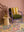 Moss Green & Cornflower Colourblock Velvet Chair