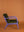 Moss Green & Cornflower Colourblock Velvet Chair