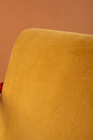 Gilt & Poppy Colourblock Velvet Chair