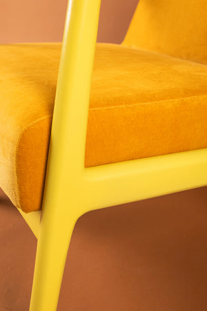 Honey Gold & Lemonade Colourblock Velvet Chair
