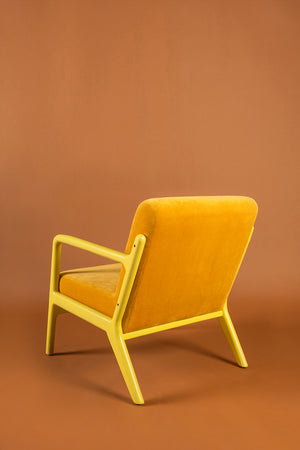 Honey Gold & Lemonade Colourblock Velvet Chair