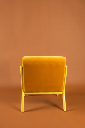 Honey Gold & Lemonade Colourblock Velvet Chair