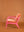 Reef Coral & Begonia Colourblock Velvet Chair