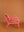 Reef Coral & Begonia Colourblock Velvet Chair