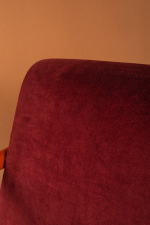 Pomegranate & Persimmon Colourblock Velvet Chair