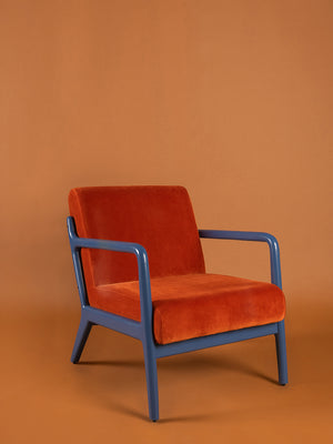 Ginger & Blue Jasper Colourblock Velvet Chair