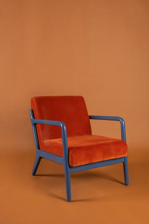 Ginger & Blue Jasper Colourblock Velvet Chair