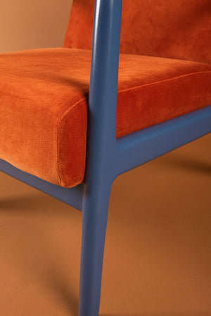 Ginger & Blue Jasper Colourblock Velvet Chair