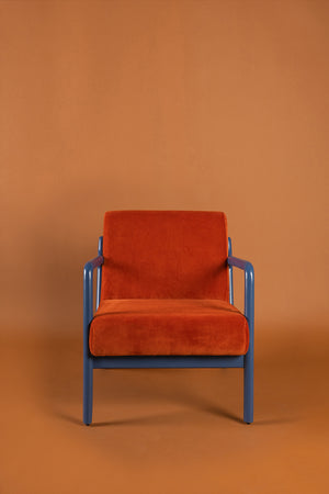 Ginger & Blue Jasper Colourblock Velvet Chair
