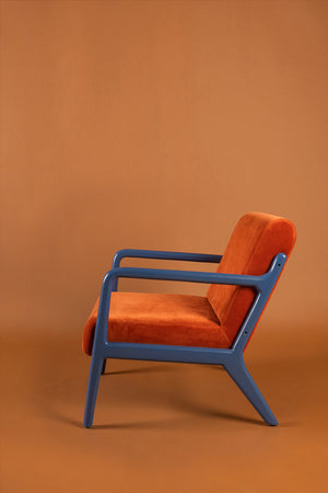 Ginger & Blue Jasper Colourblock Velvet Chair