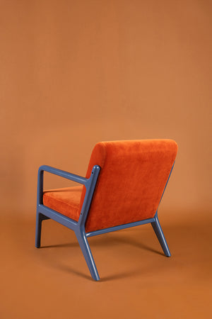 Ginger & Blue Jasper Colourblock Velvet Chair