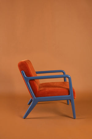 Ginger & Blue Jasper Colourblock Velvet Chair