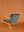 Deep Sapphire & Pumpkin Colourblock Velvet Chair
