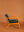 Deep Sapphire & Pumpkin Colourblock Velvet Chair