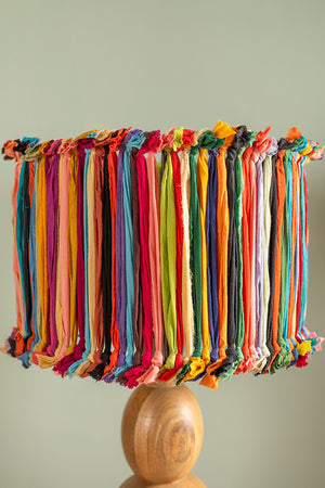 Colourful Fabric Knotted Stripe Lampshade