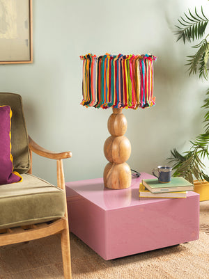 Colourful Fabric Knotted Stripe Lampshade