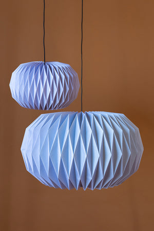 Soft Lavender Sphere Pleated Paper Lampshade
