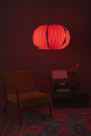 Savvy Red Sphere Pleated Paper Lampshade