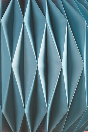 Milky Blue Sphere Pleated Paper Lampshade