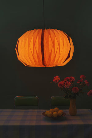 Mellow Mauve Sphere Pleated Paper Lampshade