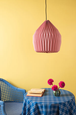 Cameo Pink Dome Pleated Paper Lampshade